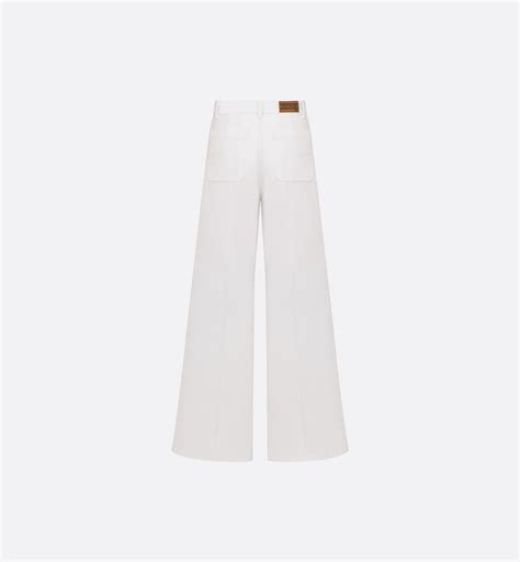 Dior 8 Flared Jeans, D04 White Cotton Denim 